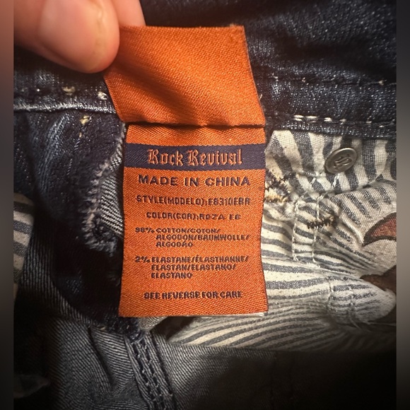 Gently Used Rock Revival (Buckle) Roza Easy Boot Women’s Jeans Waist Size 25x30 - Picture 15 of 16